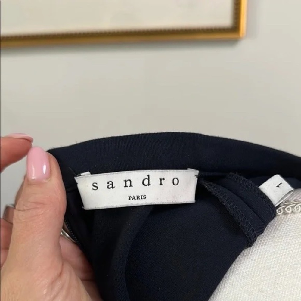 Sandro Blue Mini Dress sz4 - Picture 3 of 11